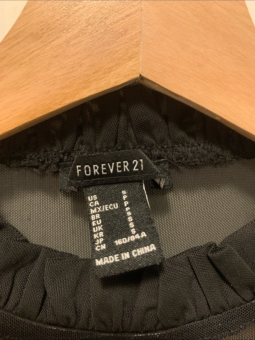 Forever 21 Black Sheer Ruffle Top - Picture 2 of 8